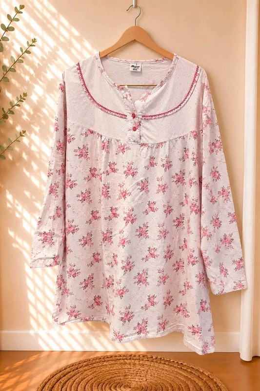 Haut de pyjama femme fleuri – Vanessa Textile – Vanessa – taille XXXL / 46 / 18