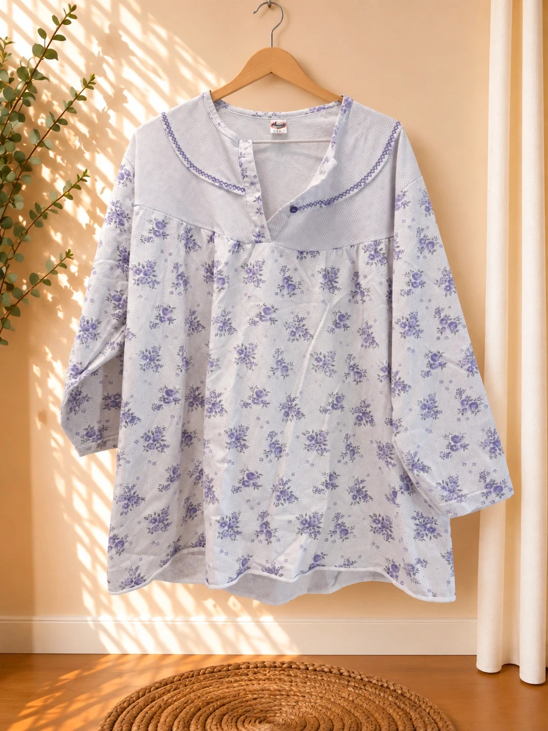Haut de pyjama femme fleuri – Vanessa Textile