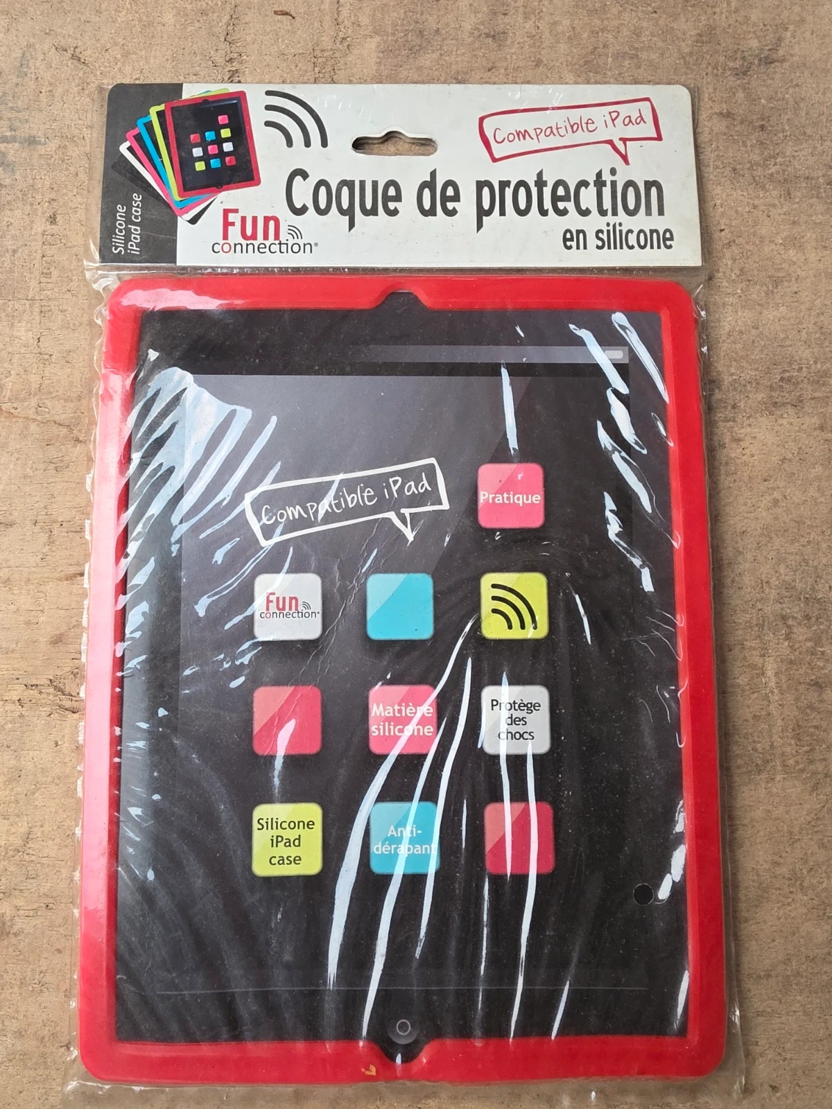 Coque de protection iPad en silicone – Rouge