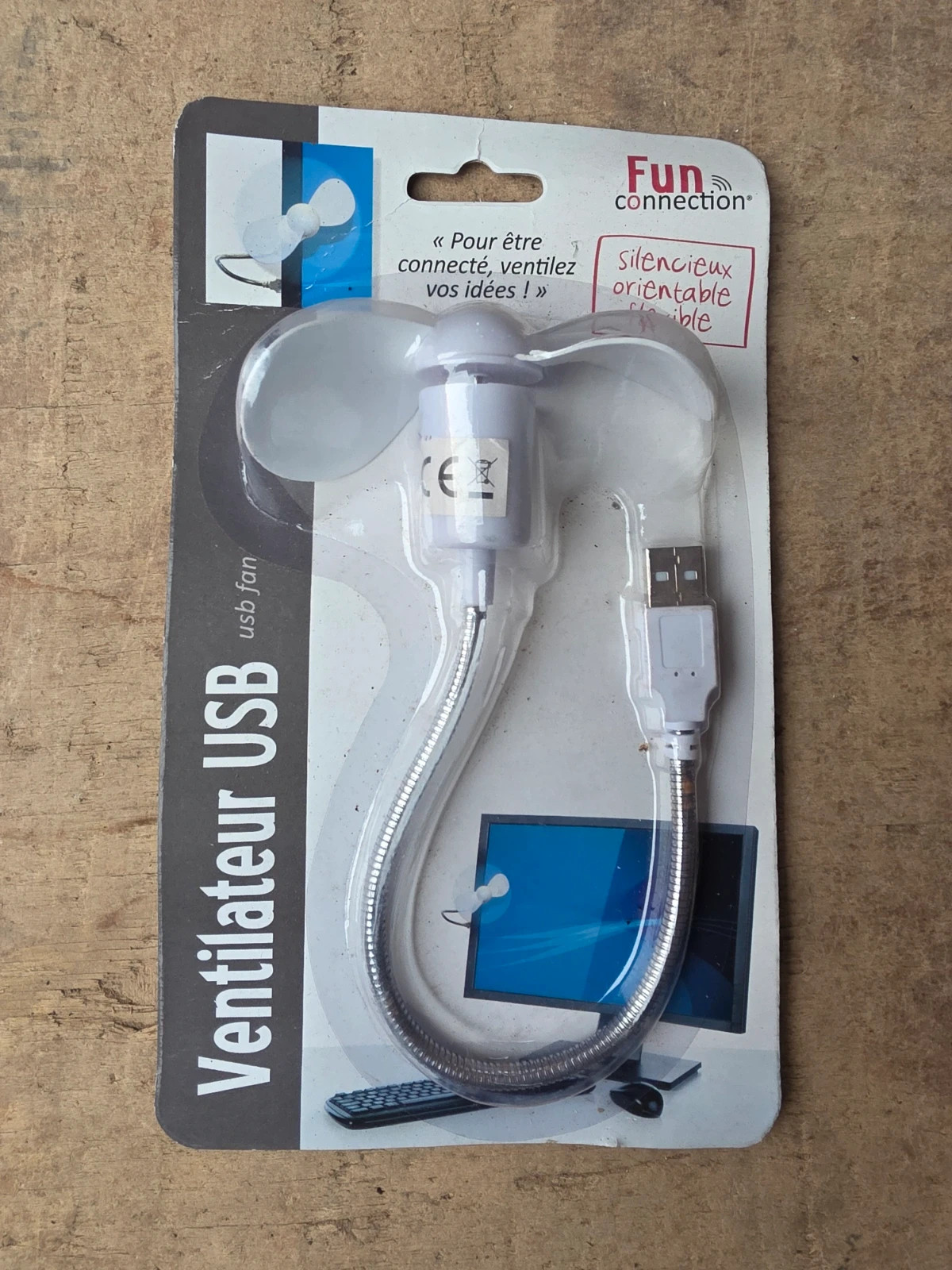 Ventilateur USB flexible – Blanc – fun connection