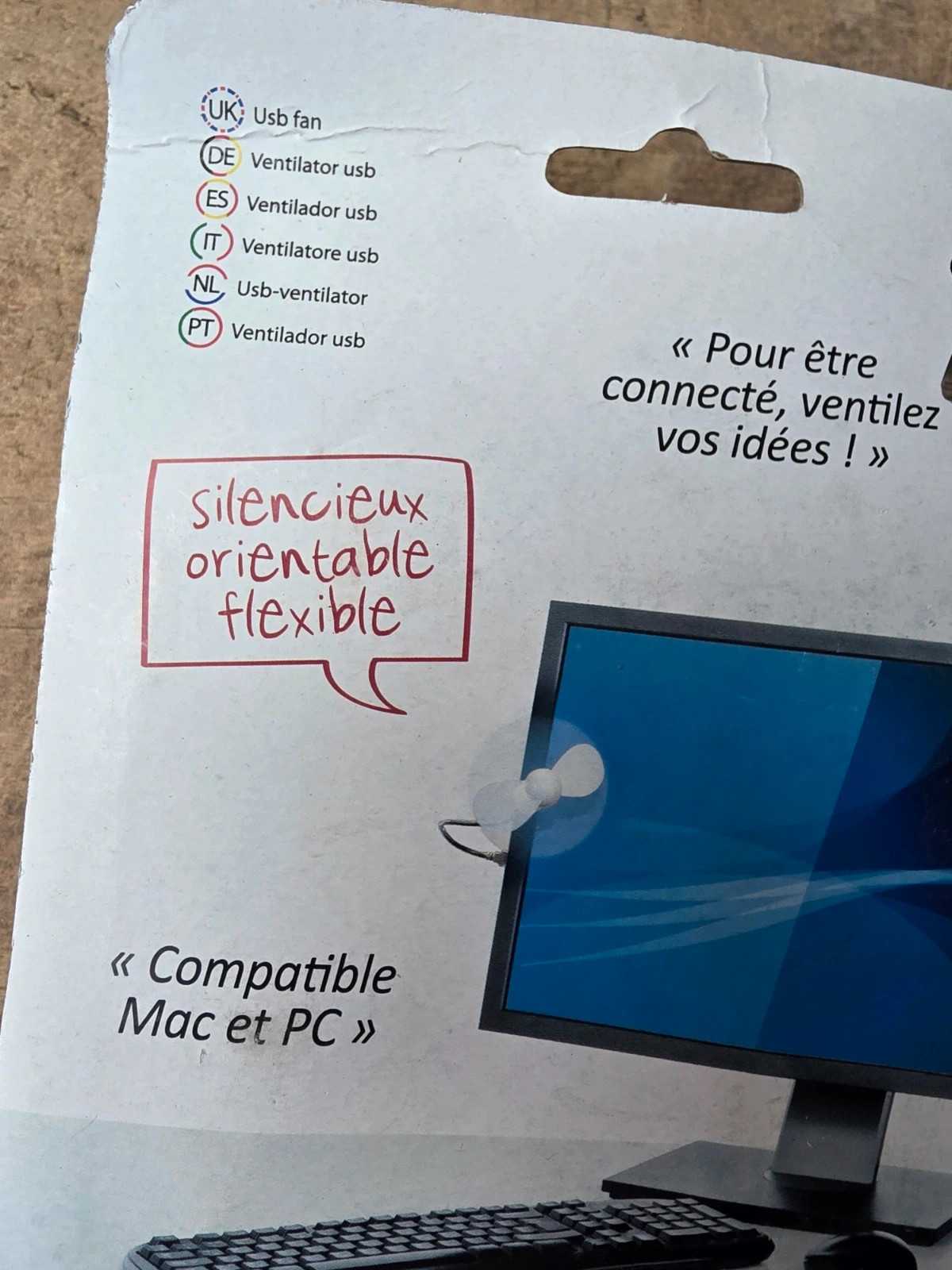 Ventilateur USB flexible – Blanc – fun connection 2
