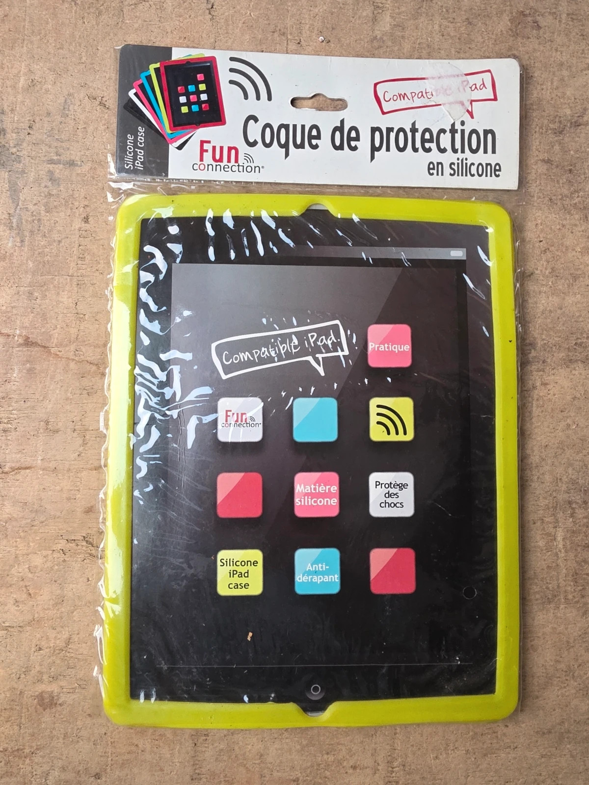 Coque de protection iPad en silicone – Vert anis – Fun