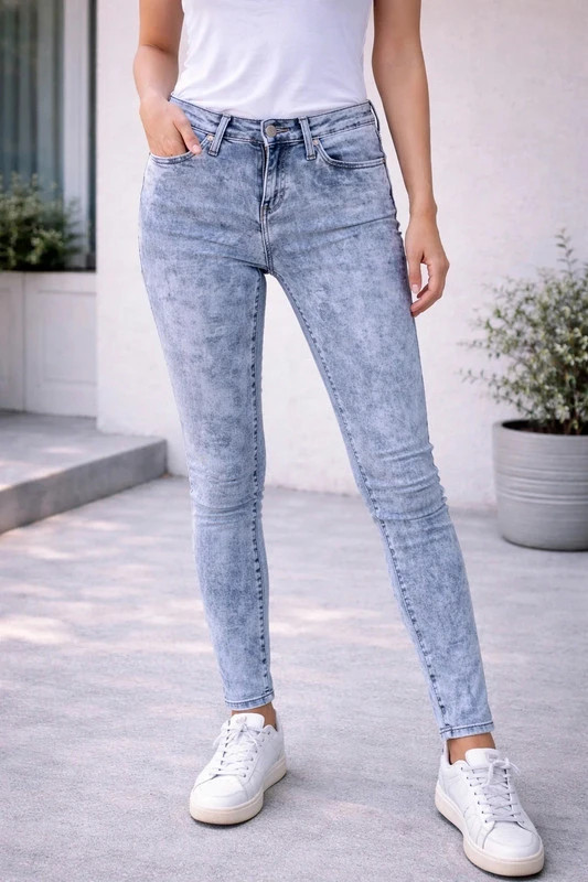 Jean LEE gris délavé / marbré – T36 – Lee – taille S / 36 / 8