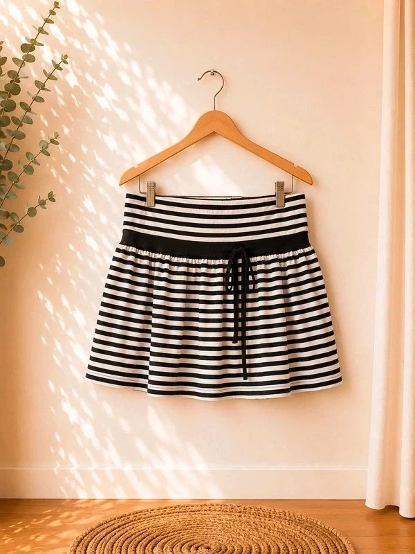 Jupe rayée noir & blanc Mim – Taille 36
