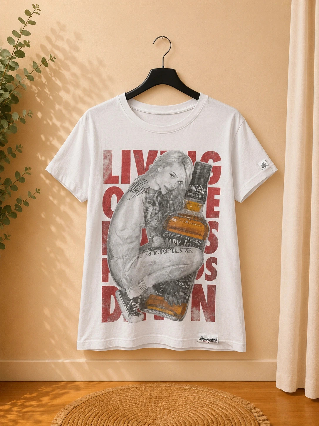 T-shirt imprimé blanc 🌸 – H&M Premium – taille XS / 34 / 6