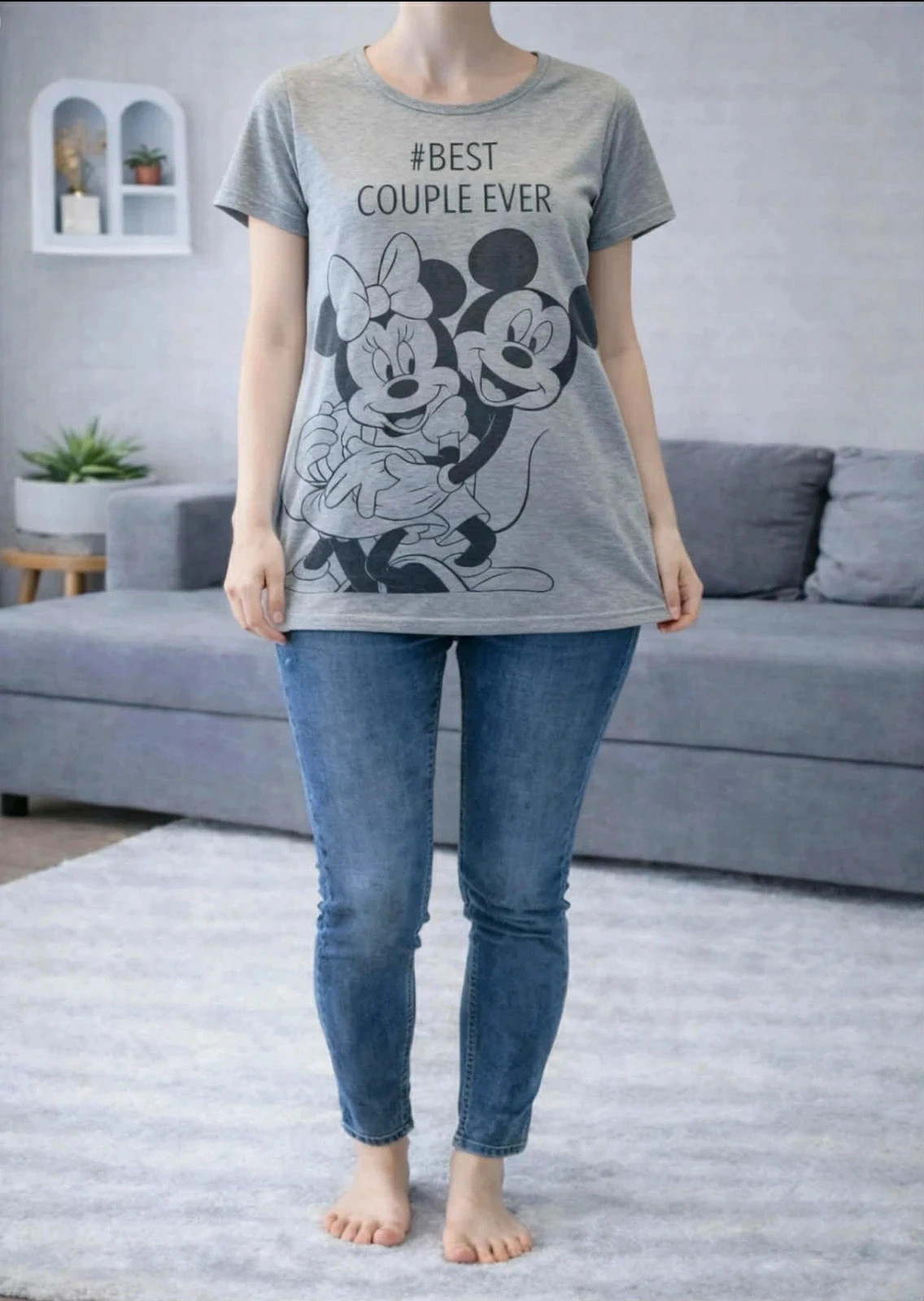 T-shirt Disney – Mickey & Minnie 🌸 – Disney – taille L / 40 / 12