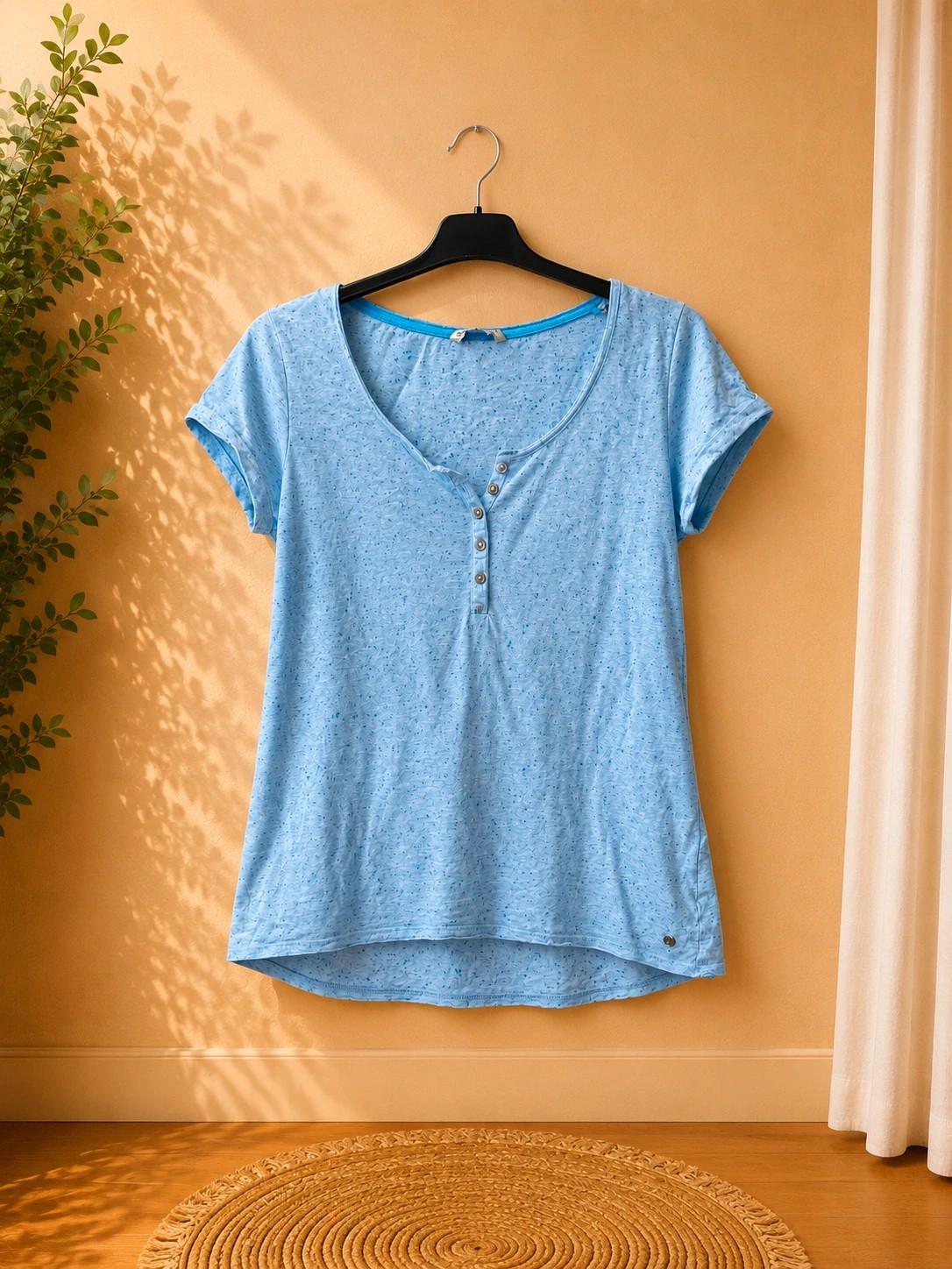 Tee-shirt bleu chiné Bonobo Jeans🌸 – Bonobo – taille S / 36 / 8