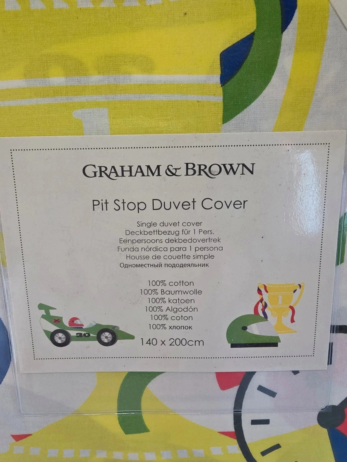 Housse de couette enfant graham & brown – Pit Stop📦 – Graham & brown – taille Simple (135-150 cm x 200-220 cm) 2