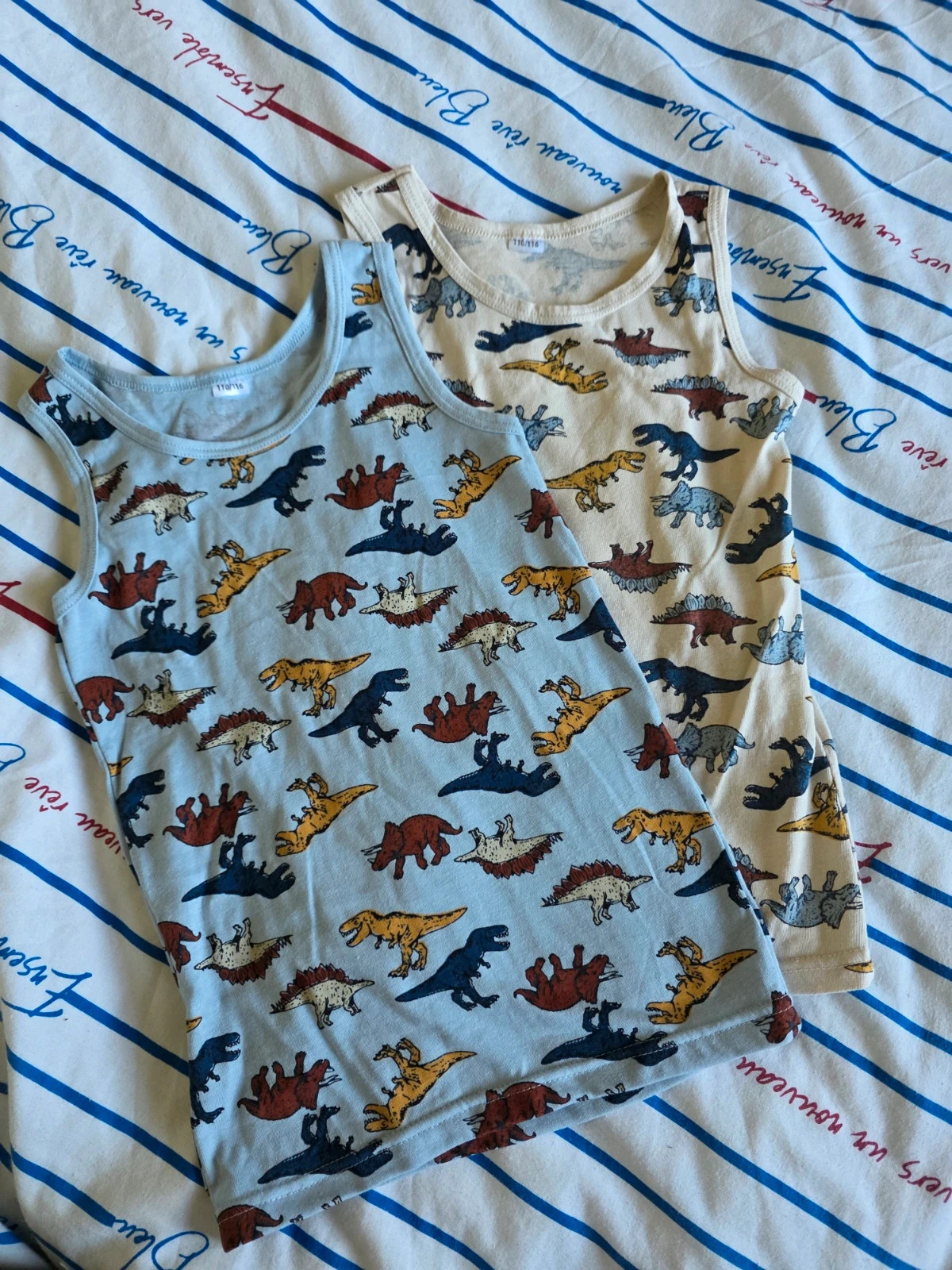 Débardeurs dinosaures (lot de 2)