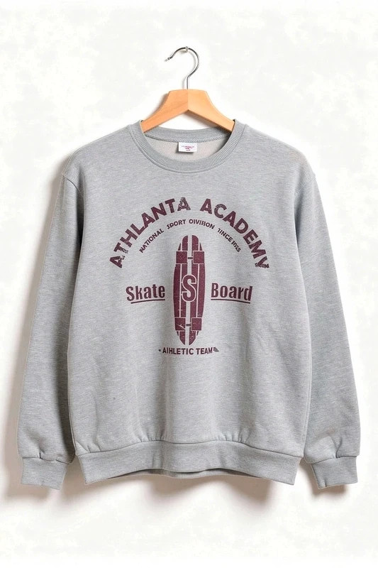 Sweat gris “Athlanta Academy” Kiabi