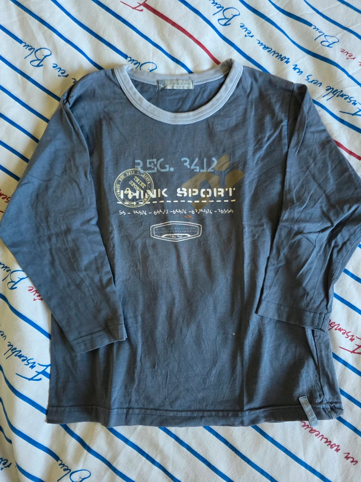 T-shirt manches longues gris – Domyos – taille 5 ans / 110 cm