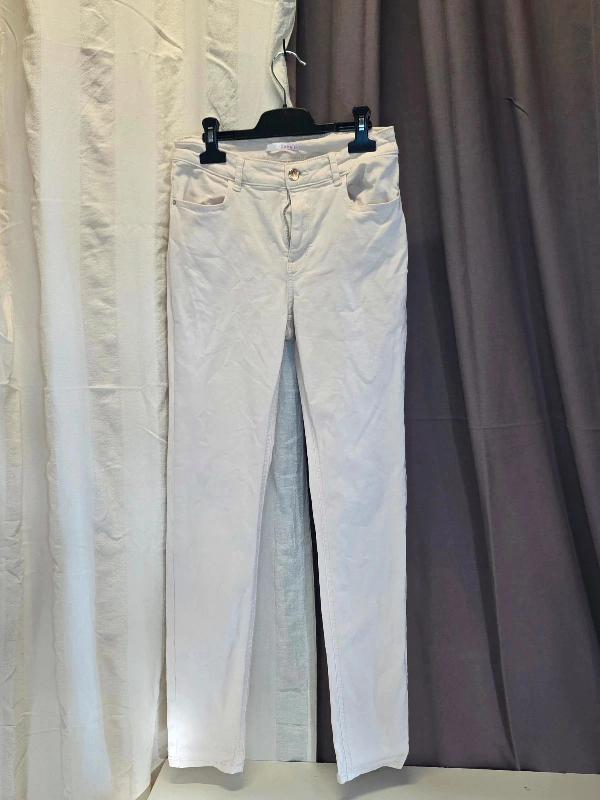 Jean blanc femme coupe droite – Camaïeu – taille XS / 34 / 6 2