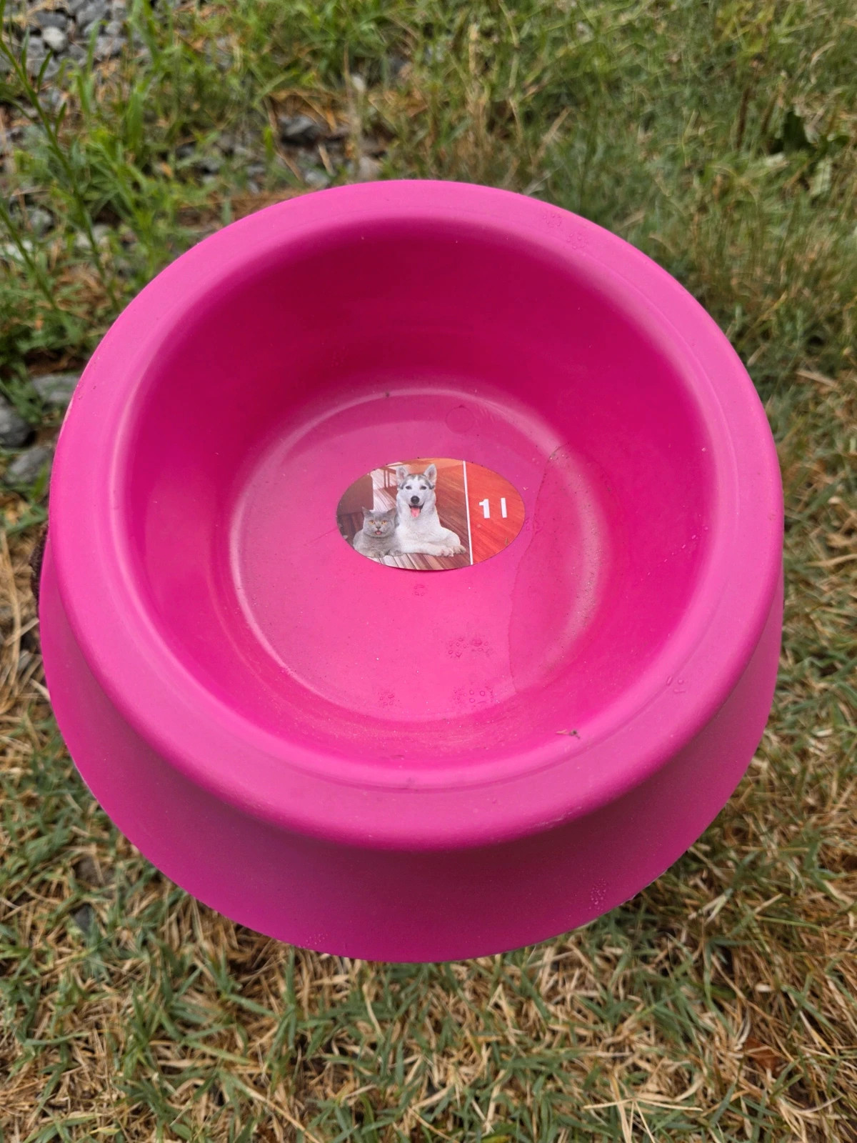 Gamelle ronde chien/chat 1 L – Rose
