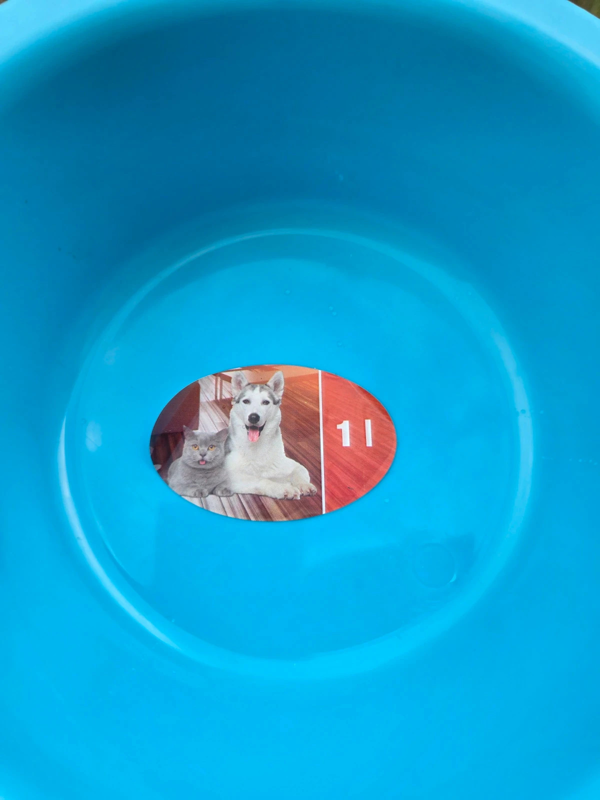 Gamelle ronde chien/chat 1 L – Bleue 2