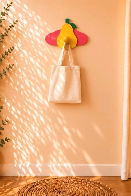 Porte-manteau mural Poire en bois📦