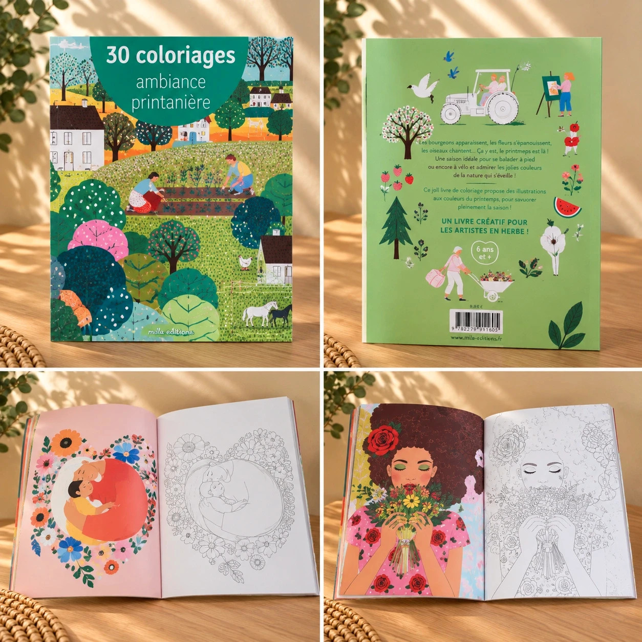 Livre de coloriage – Ambiance printanière (Neuf)