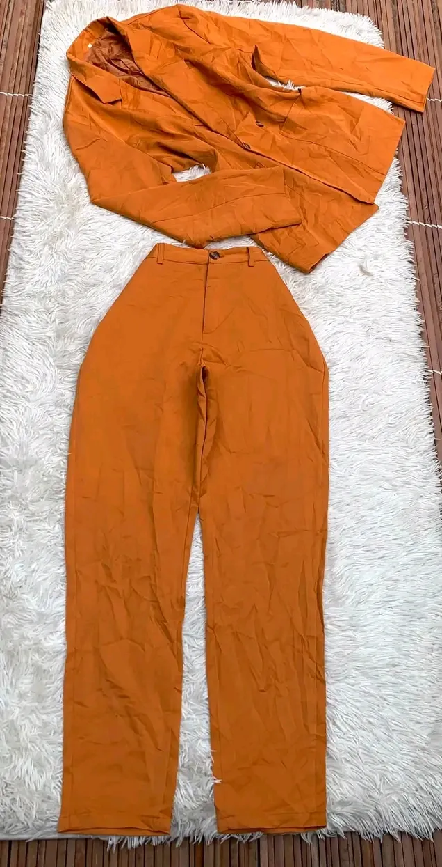 Blazer orange double boutonnage 4