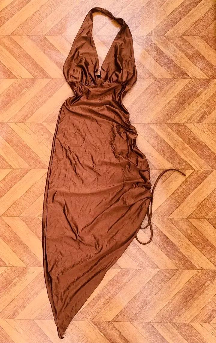 Robe terracotta froissé rustique 3