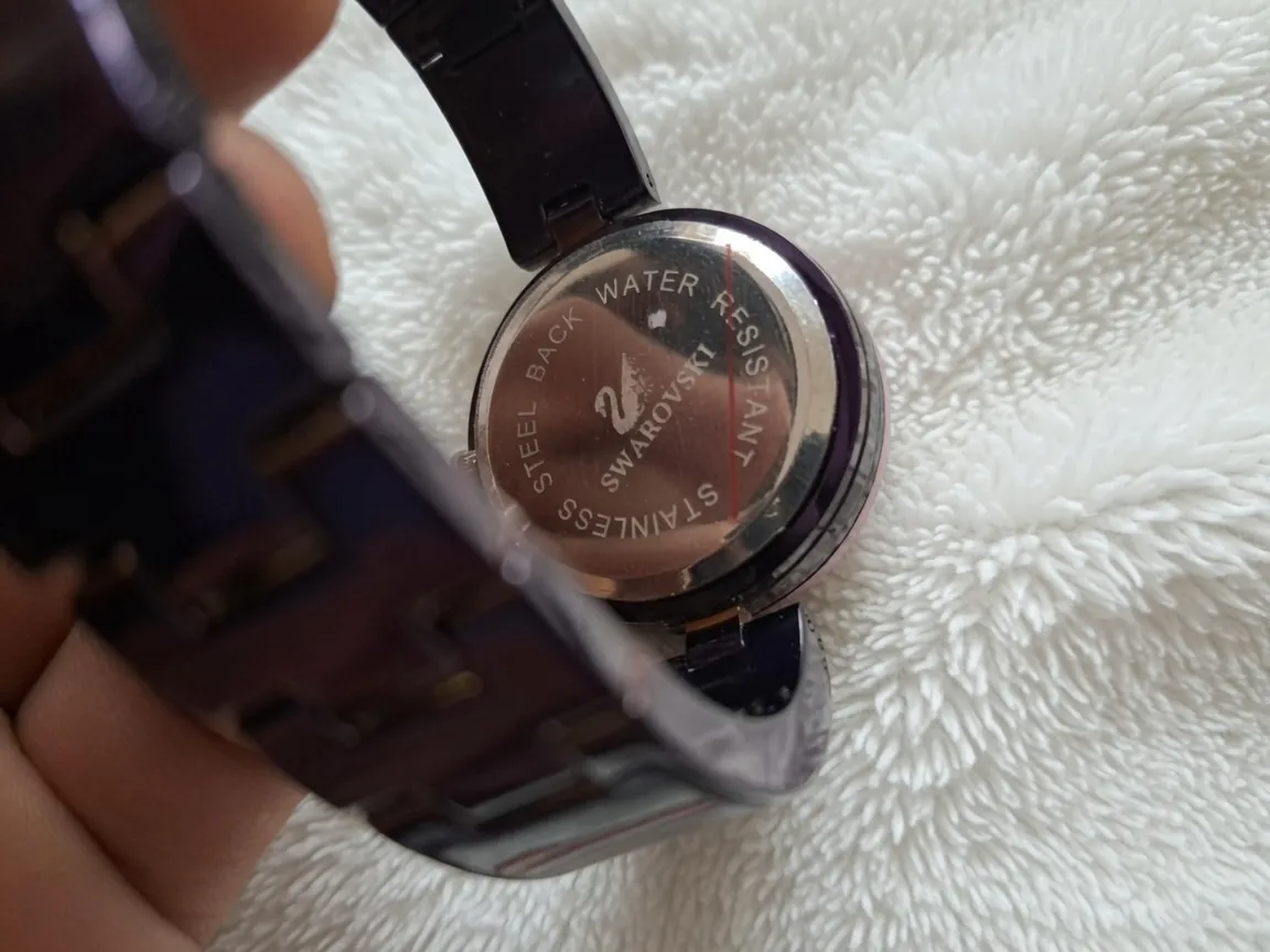 Montre Swarovski coffret trio violet 4