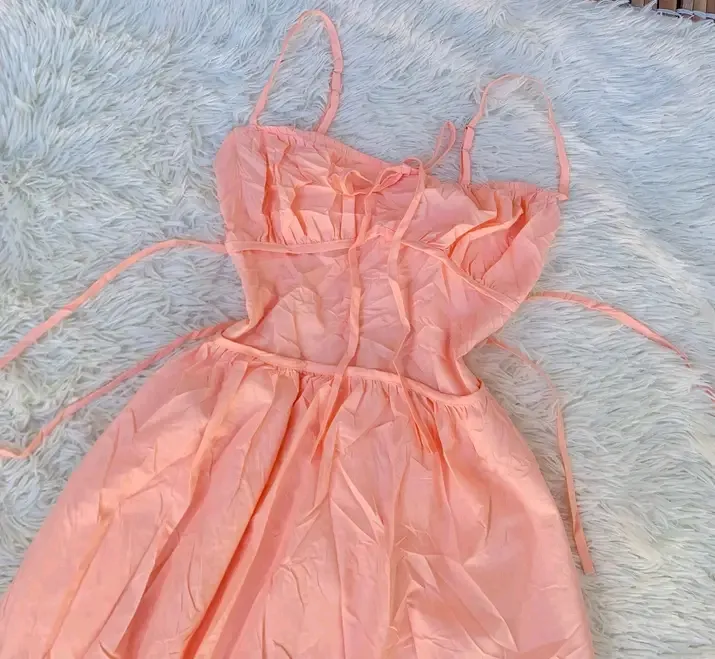 Robe rose corail petite fille