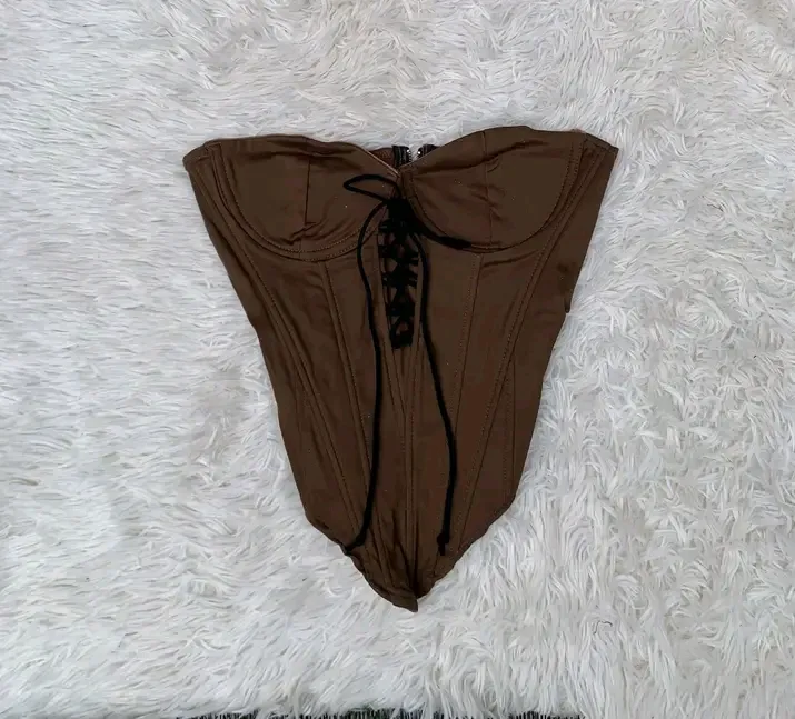 Corset bandeau marron chocolat