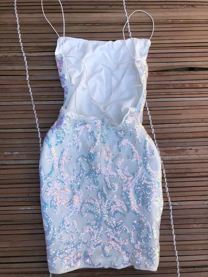 Robe tulle paillettes multicolores 3