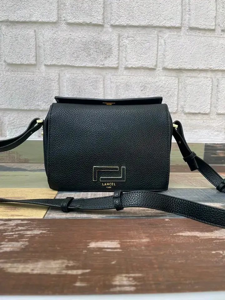 Sac à main bandoulière noir cuir 2
