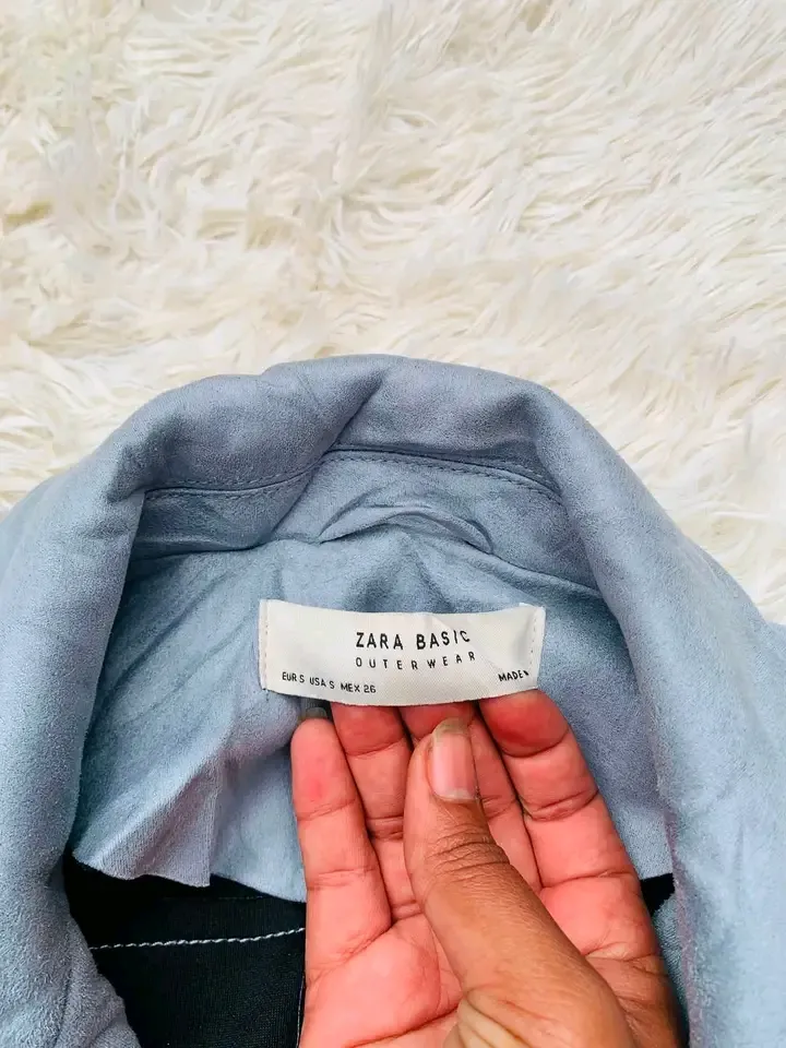 Zara Basis veste légère bleue ciel