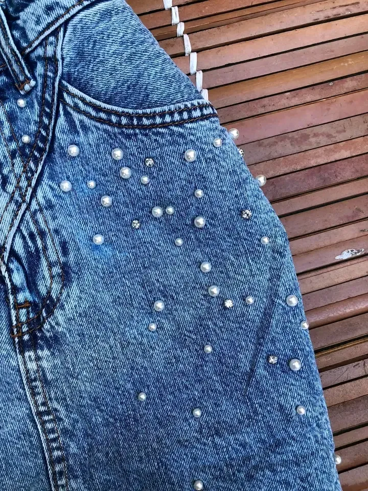 Jupe en denim bleu vintage 3