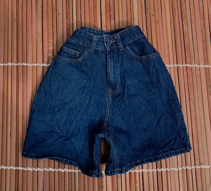 Jean taille haute vintage bleu délavé 3