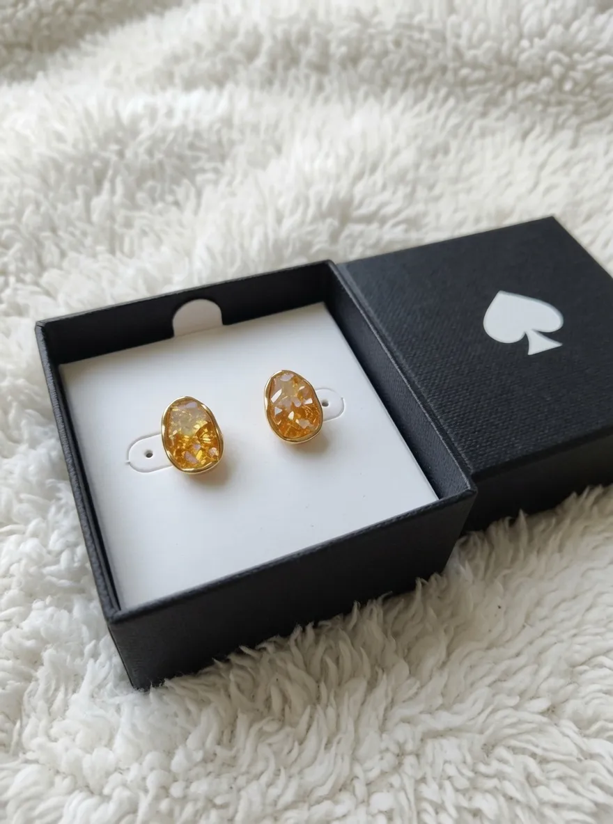 Boucles d'oreilles kate spade ambrées 2