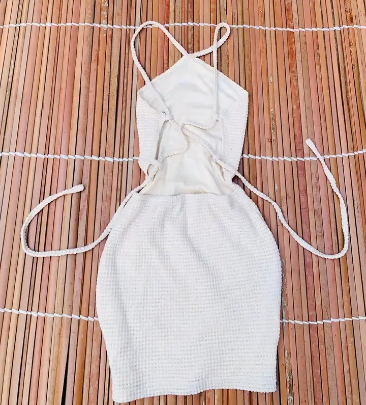 Pull blanc épais col roulé 2