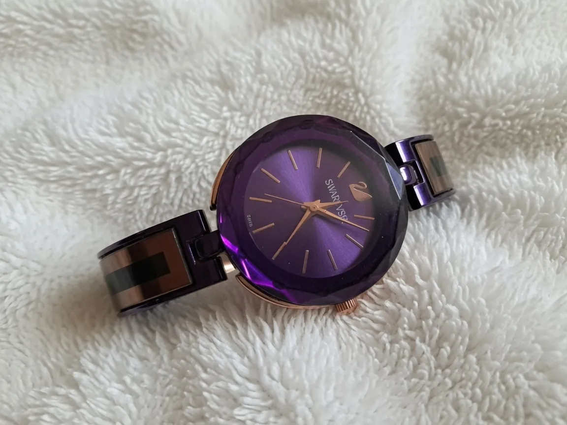 Montre Swarovski coffret trio violet 3