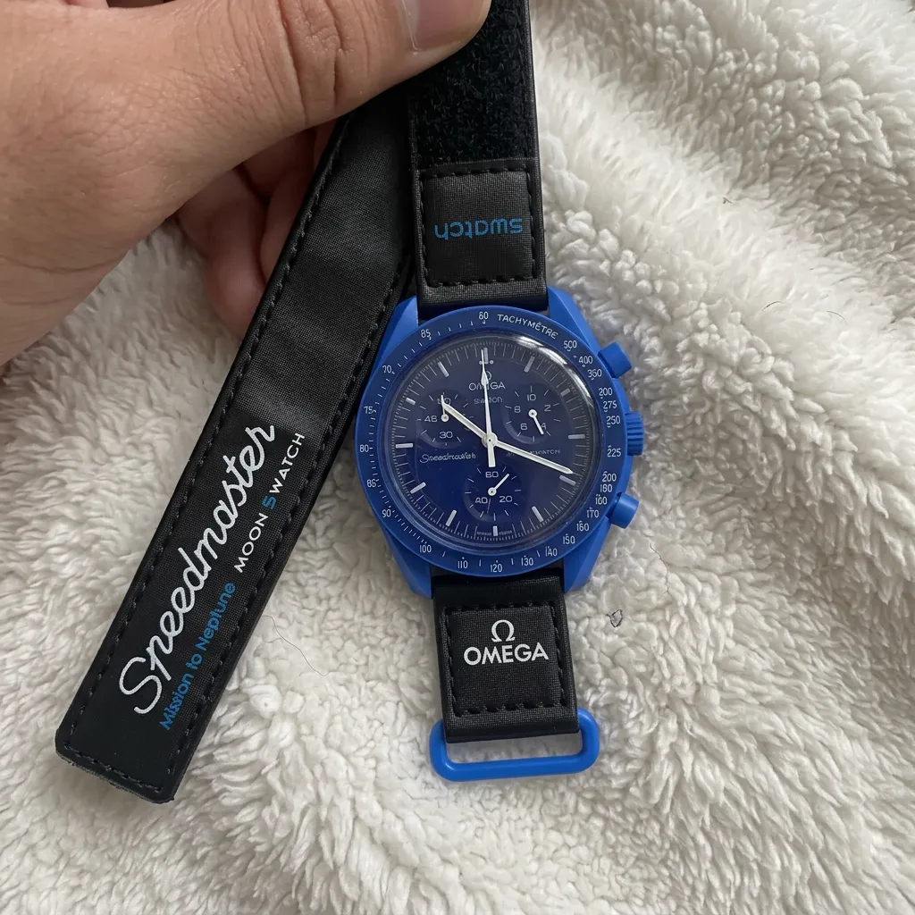 Omega Speedmaster Chrono bleu automatique