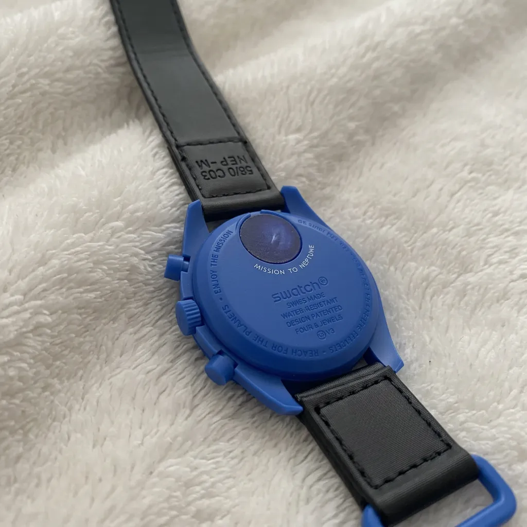 Omega Speedmaster Chrono bleu automatique 2