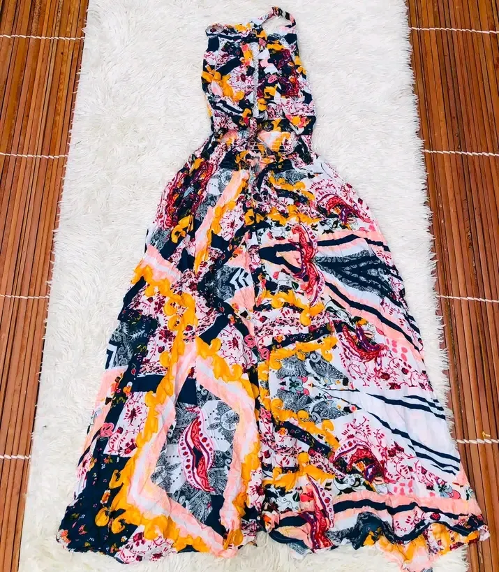 Tableau toile robe colorée fleurs art 3