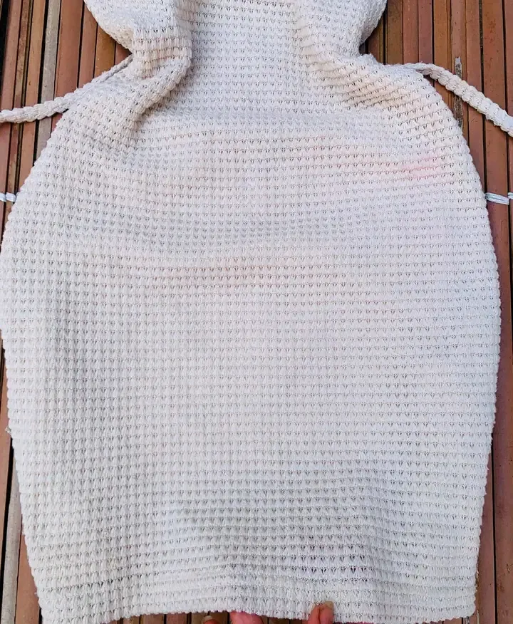 Pull blanc épais col roulé