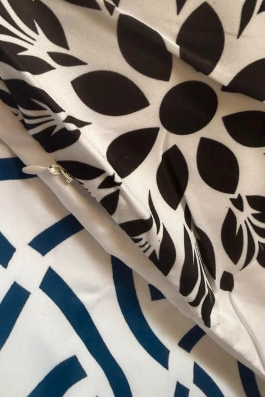 Lot de 6 housses de coussin 45 × 45 cm – Bleu & blanc – Sans marque – taille Taille unique 2