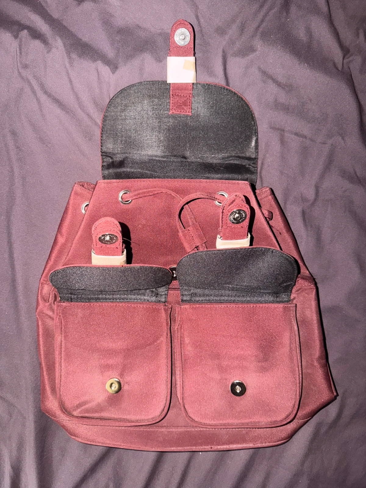 Sac à dos bordeaux dragon asiatique vintage – Multi-poches – Femme/Homme – Sans marque – taille Taille unique 3