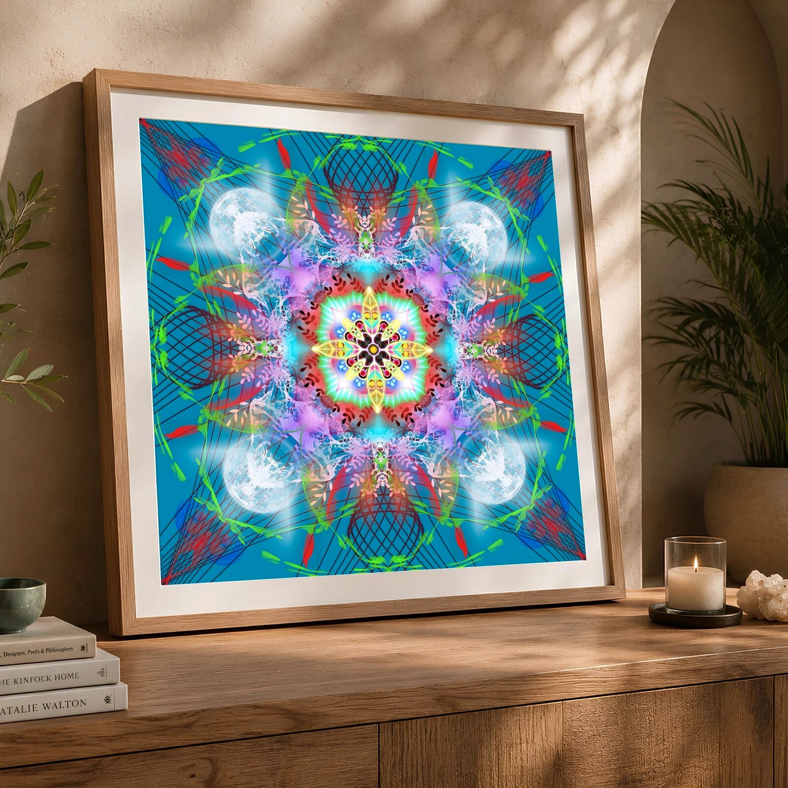 Décoration murale mandala 29x29 cm, art géométrique zen bohème – Patdeouf 5