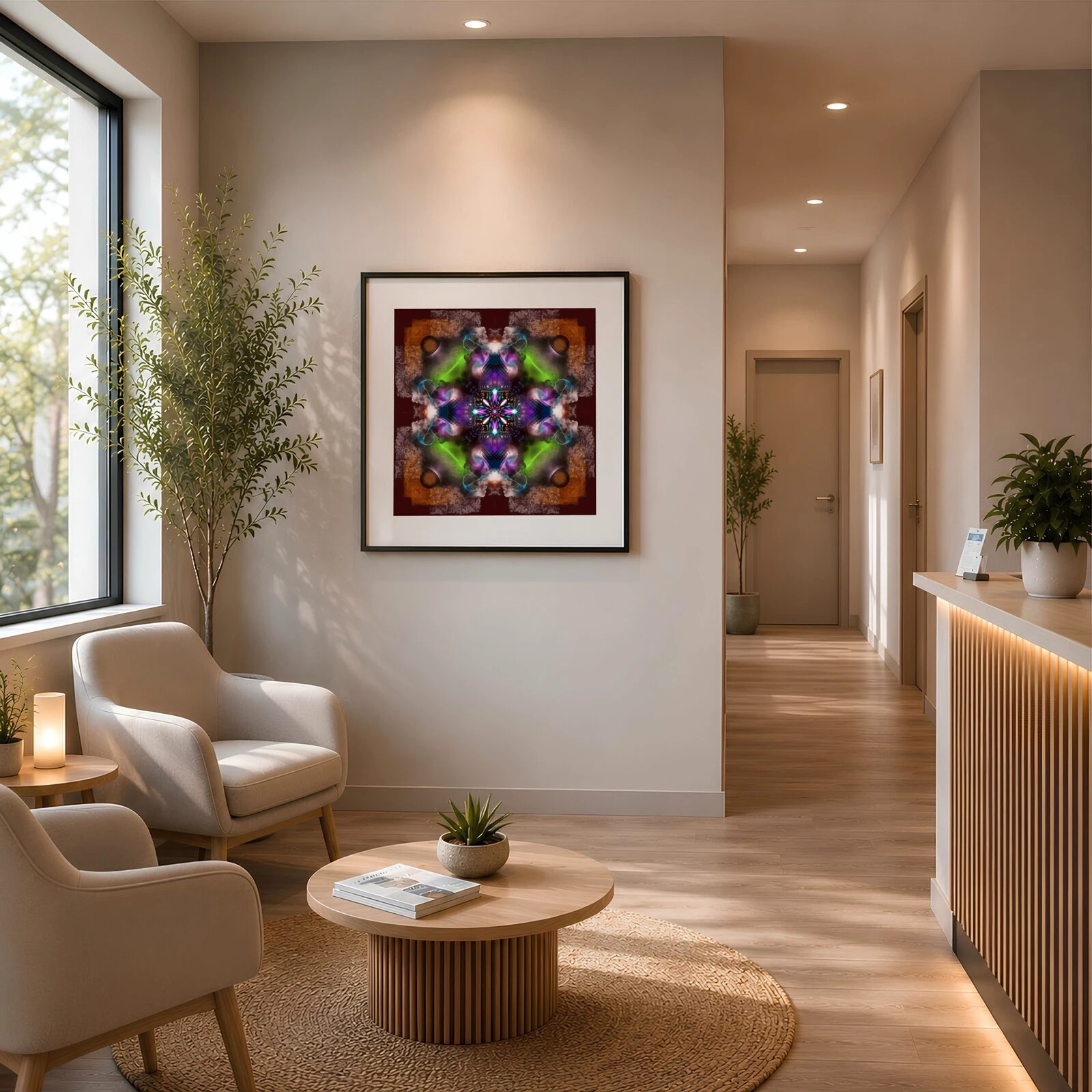 Poster mandala 29x29 cm, décoration intérieure zen art géométrique – Patdeouf 4