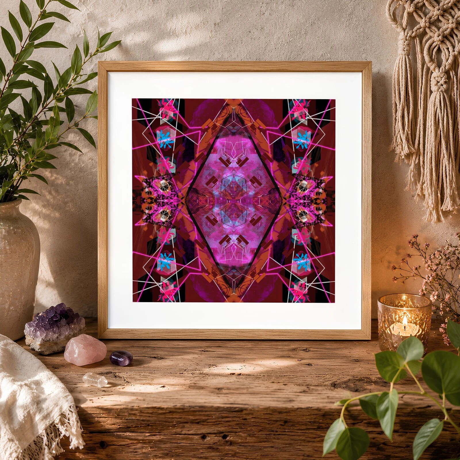 Tableau mandala zen méditation décoration intérieure 29x29 cm – Patdeouf 3