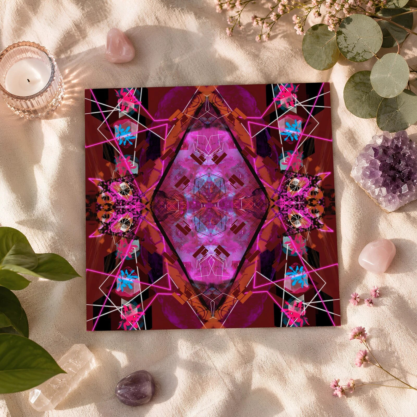Tableau mandala zen méditation décoration intérieure 29x29 cm – Patdeouf 2