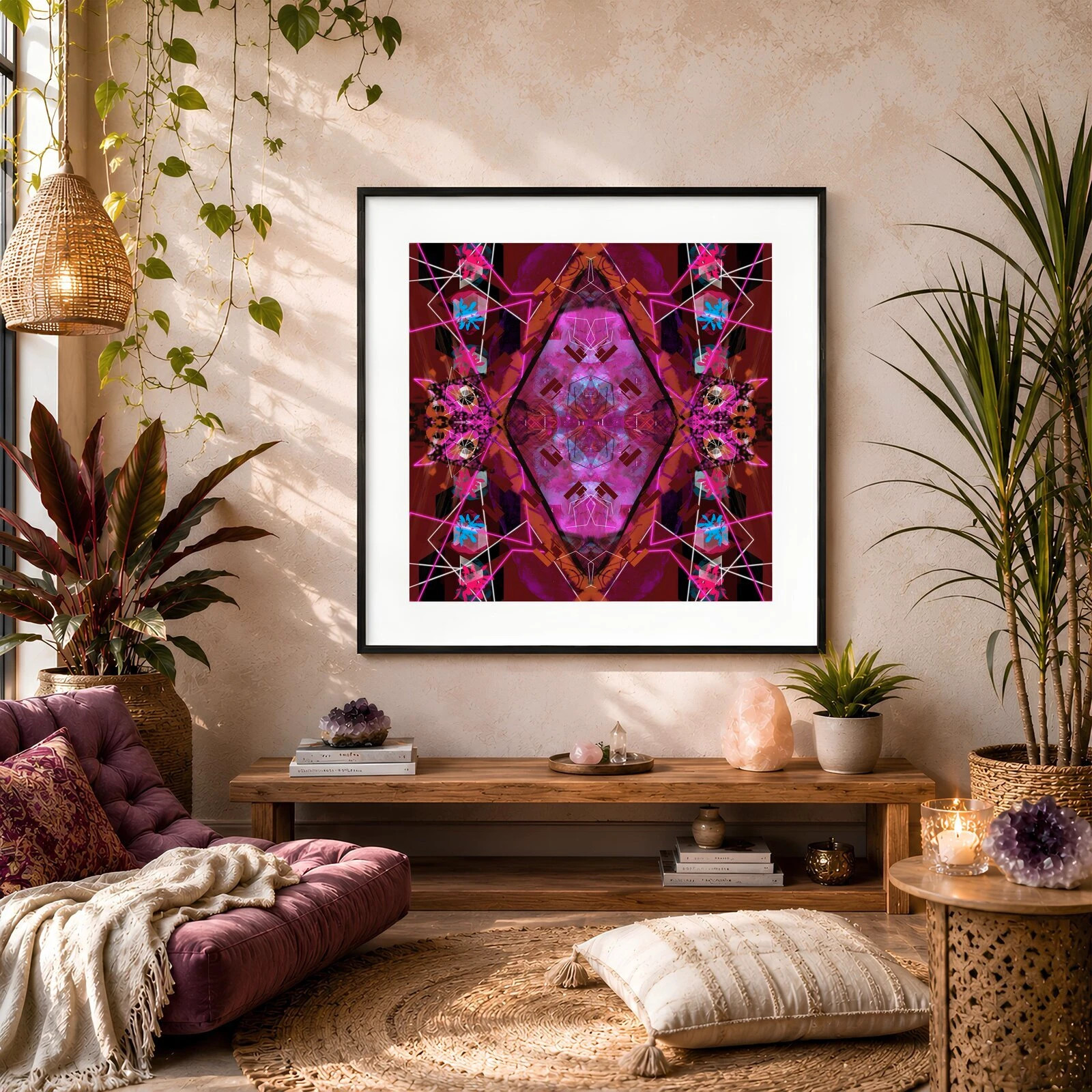 Tableau mandala zen méditation décoration intérieure 29x29 cm – Patdeouf 4
