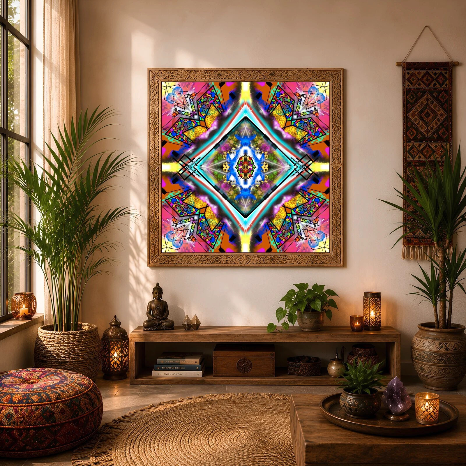 Mandala décoration murale méditation zen motifs géométriques 29x29 – Patdeouf – taille Taille unique 4