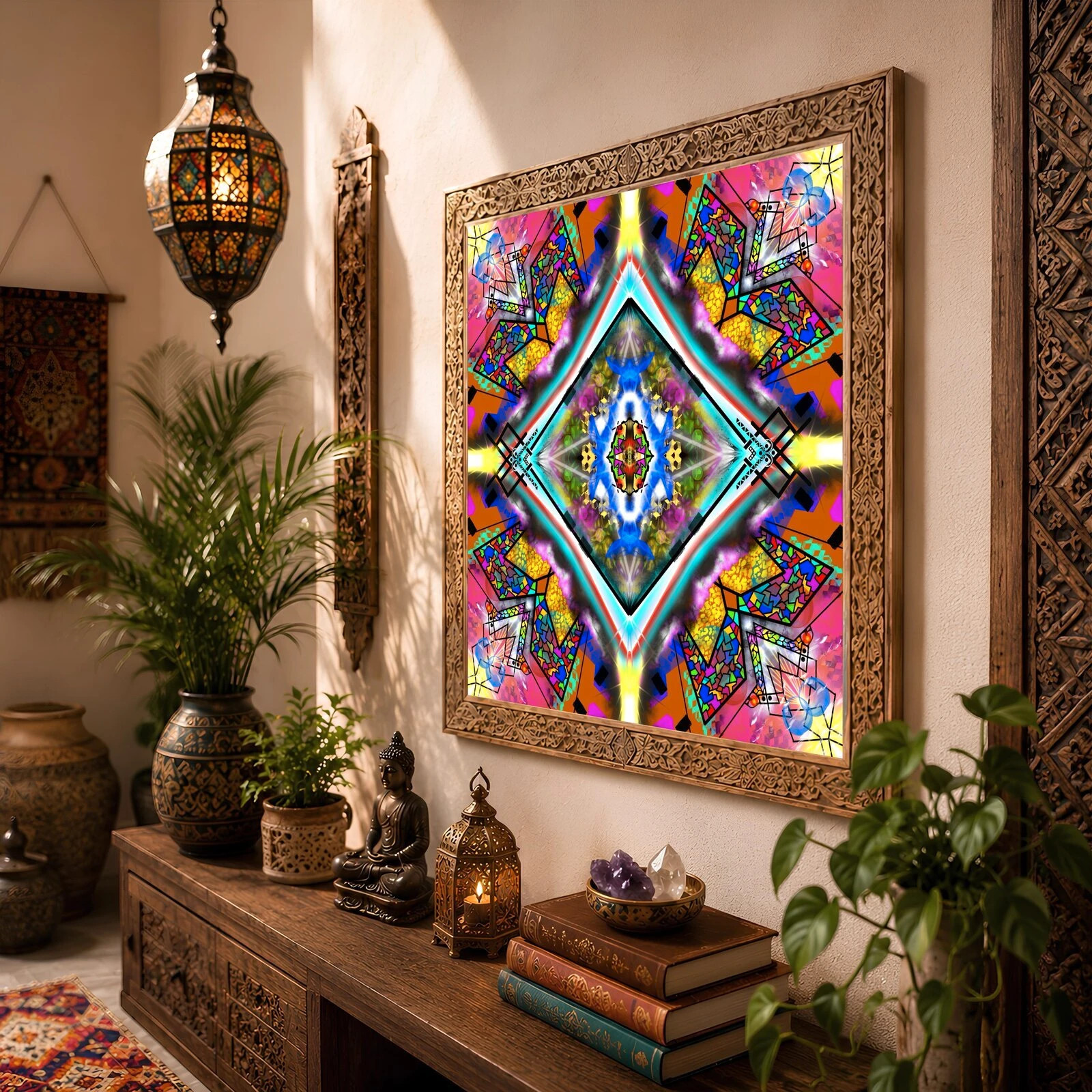 Mandala décoration murale méditation zen motifs géométriques 29x29 – Patdeouf – taille Taille unique 3