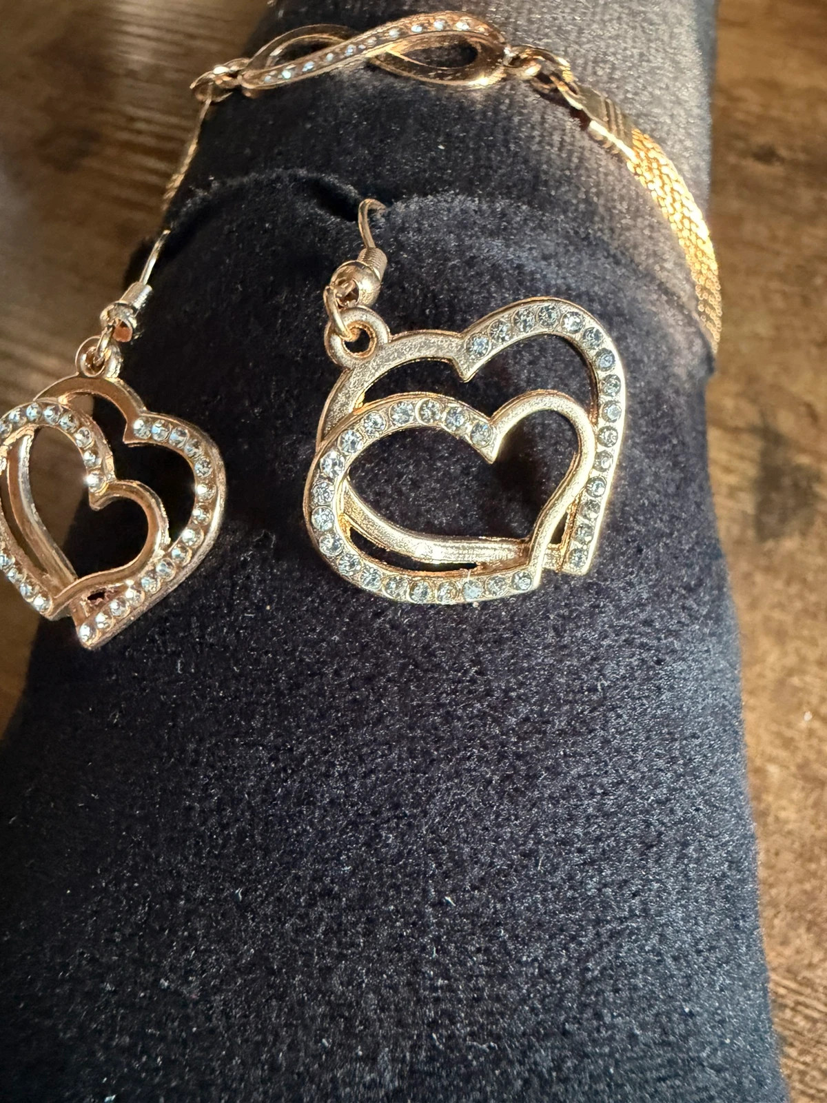Parure dorée cœur & infini – strass & arbre de vie – Inconnu – taille Taille unique 3