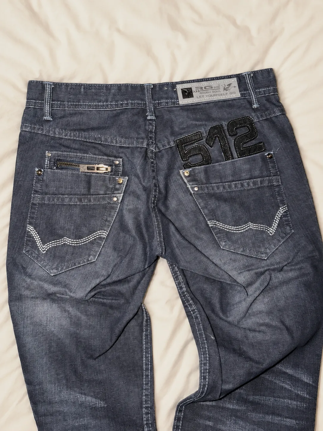 Jean RG512 W30 L32 - denim foncé délavé – RG512 – taille M 2