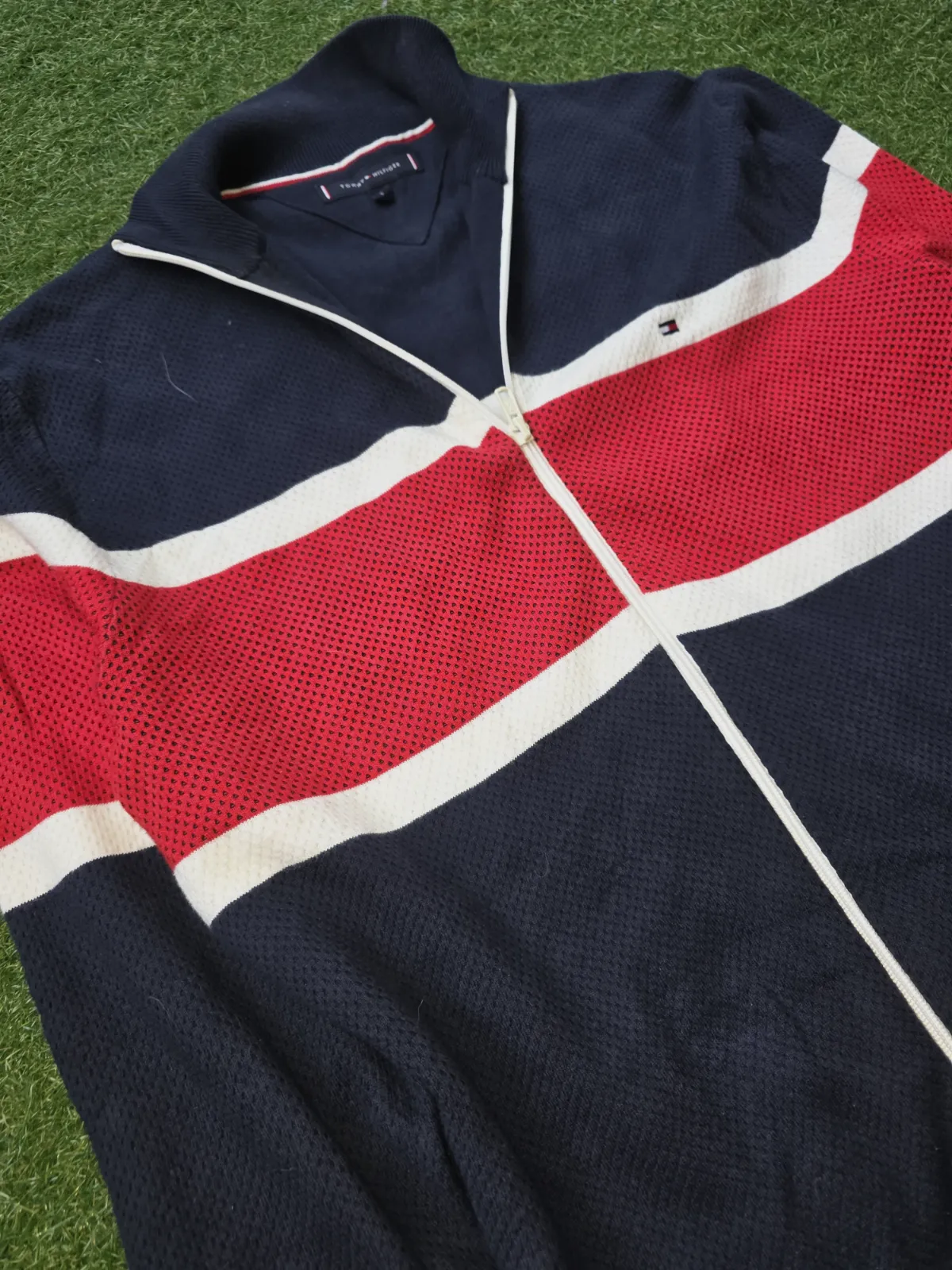 Cardigan zippé Tommy Hilfiger à rayures taille S – Tommy Hilfiger – taille S 3