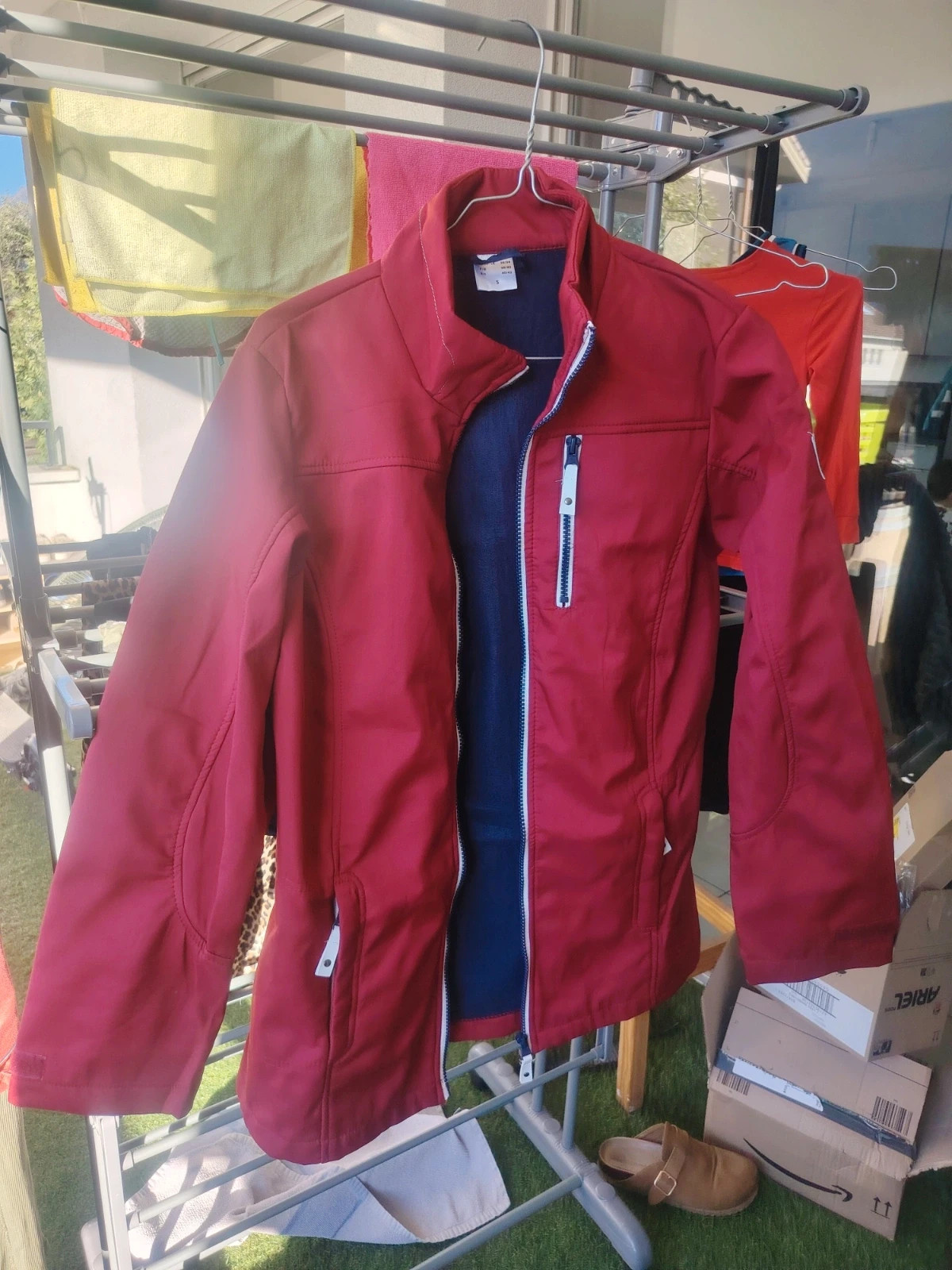 Gilet softshell rouge état neuf